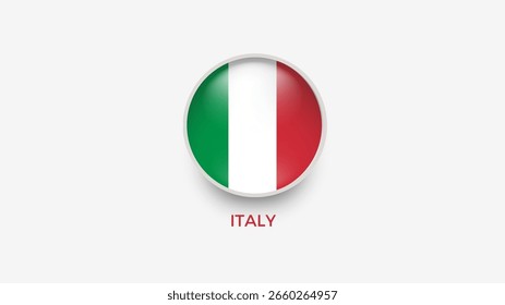 Italienischer 3D-Flag, Vektorgrafik