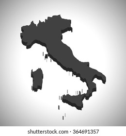 Italy - 3D map