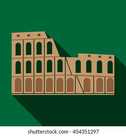 Italy architecture  flat design icon. Template element  for web and mobile applications. Vector image.