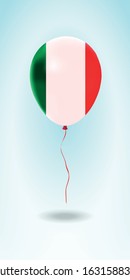 Italy balloon with flag.Ballon in the Country National Colors. Vector Illustration.