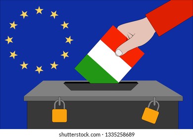 Italy ballot box for the European elections