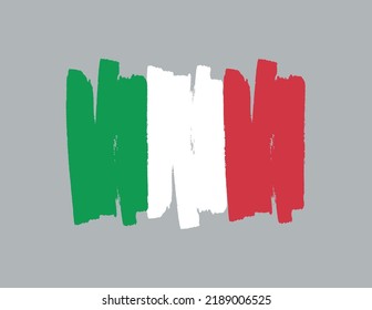 Italy Brush Stroke Flaggrunge Flag Italy Stock Vector (Royalty Free ...