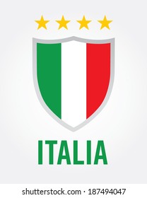 Italy Championship Soccer Crest - Vector