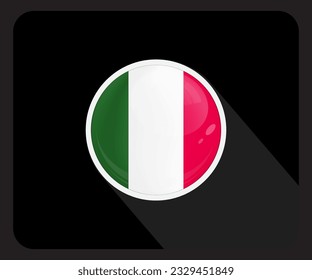 Italy Circle Glossy Pride Flag Icon
