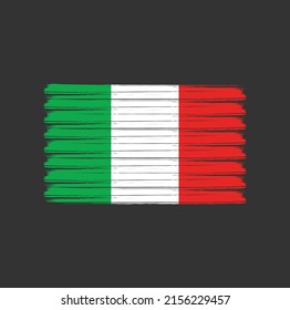 Italy  colorful brush strokes painted national country flag icon