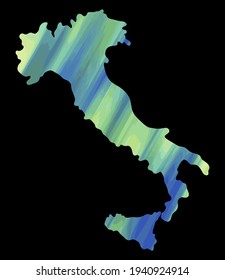 Italy colorful vector map silhouette
