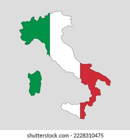 Italy country contour map. Vector illustration
