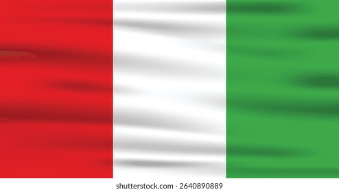 Italy Country Flag 3d. Official Italy Flag With Original Color and Size Proportion