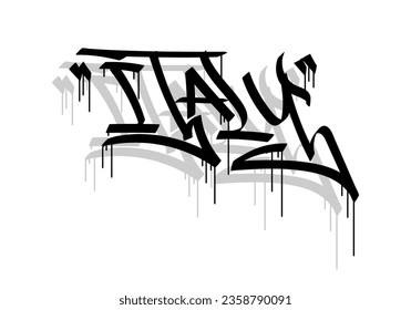 ITALY country graffiti tag style