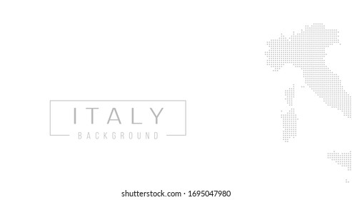 Italy country map background made from halftone dot pattern, Vector illustration isolated on white background 