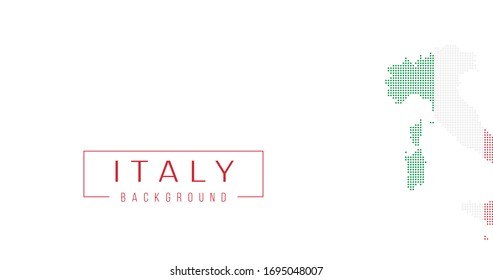 Italy country map background made from halftone dot pattern, Flag concept. Vector illustration isolated on white background 