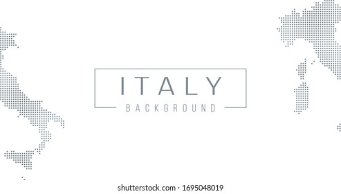 Italien Landkarte Hintergrund auf halbem Punkt Muster, Vektorillustration einzeln auf weißem Hintergrund 