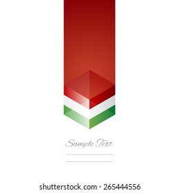 Italy cube flag white background vector business brochure layout