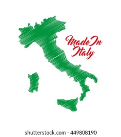 Italy culture concept represented by map icon. Isolated and flat illustration. 
