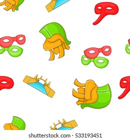 Italy culture elements pattern. Cartoon illustration of Italy culture elements vector pattern for web