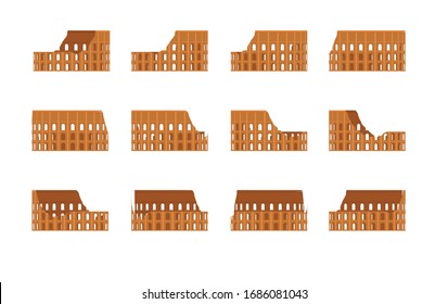 Italy Destinations Colosseum Animation Rotation 3D Vector