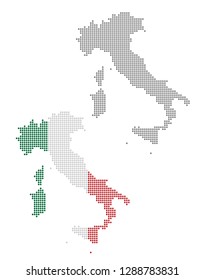 Italy dotted map