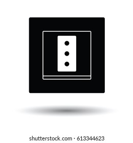 Italy electrical socket icon. White background with shadow design. Vector illustration.