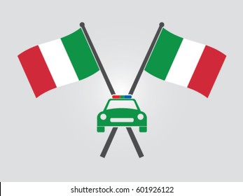 Italy Emblem Police Cop