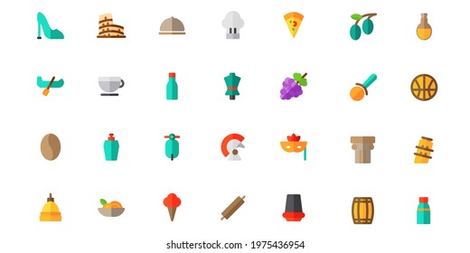 italy european icon set logo
