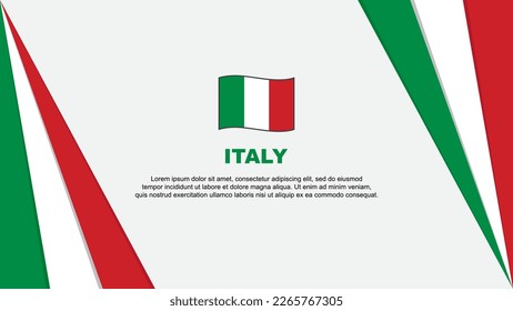 Italy Flag Abstract Background Design Template. Italy Independence Day Banner Cartoon Vector Illustration. Italy Flag