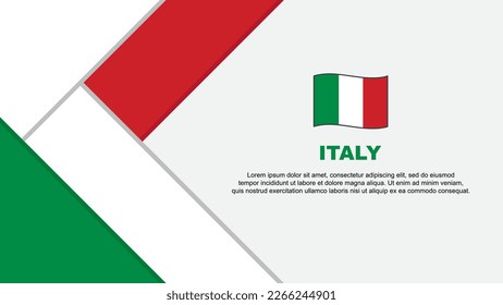 Italy Flag Abstract Background Design Template. Italy Independence Day Banner Cartoon Vector Illustration. Italy Illustration