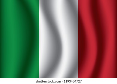 Italy flag background with cloth texture. Italy Flag vector illustration eps10.