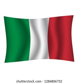 Italy flag background with cloth texture. Italy Flag vector illustration eps10. - Vector
