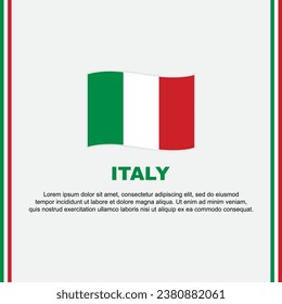 Italy Flag Background Design Template. Italy Independence Day Banner Social Media Post. Italy Cartoon