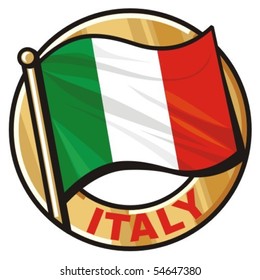 italy flag badge