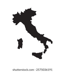 italy flag black Silhouette vector