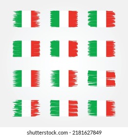 Italy Flag Brush Collection. National Flag