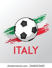 Italy Flag with Brush Effect for Soccer Theme