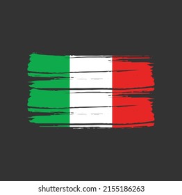 Italy Flag Brush National Flag Stock Vector (Royalty Free) 2155186263 ...