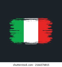 Italy Flag Brush. National Flag