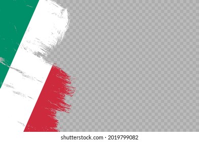 Bandera de Italia con pinturas de broche texturadas aisladas en png o fondo transparente,Symbol Italia,plantilla para banner,publicidad ,promociones, diseño,vector,top medalla de oro país deportivo