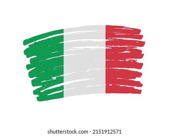 Italy Flag Brush Stroke Background Stock Vector (Royalty Free ...