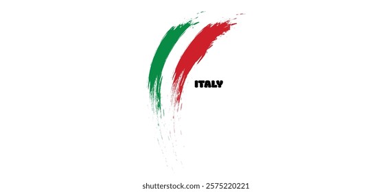 italy flag brush strokes grunge style vector illustration for republic day of Italy. italy national day celebration 2nd june flag on white background.