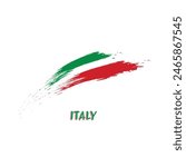 Italy flag brush strokes for National day of Italy. Italy Independence Day celebration flag, 2nd June on white background, isolated vector design.