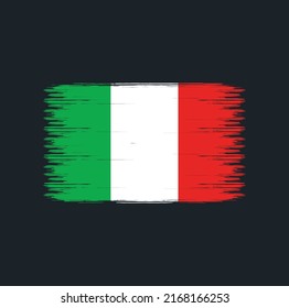 Italy Flag Brush Strokes. National Flag