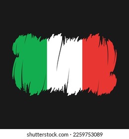 Italy Flag Brush Strokes Vector