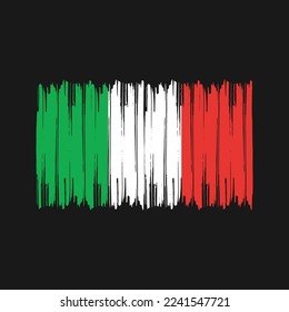 Diseño de vectores de pincel de bandera de Italia