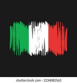 Ilustración de vectores de pincel de bandera de Italia