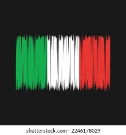Italienische Flagge - Vektorgrafik mit Pinselstrich