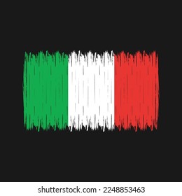 Italy Flag Brush Vector Illustration