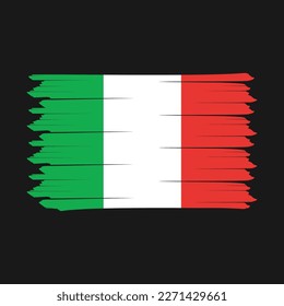 Ilustración de vectores de pincel de bandera de Italia