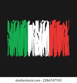 Ilustración de vectores de pincel de bandera de Italia
