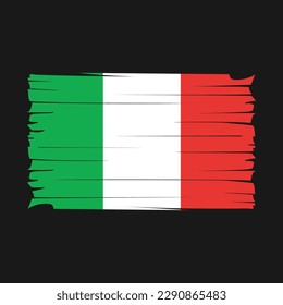 Italienische Flagge - Vektorgrafik mit Pinselstrich