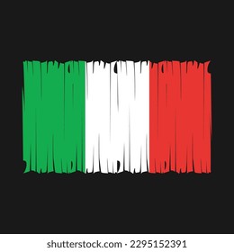 Ilustración de vectores de pincel de bandera de Italia