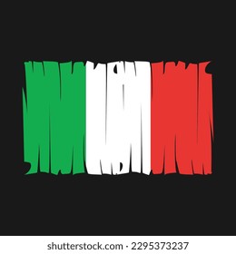 Italy Flag Brush Vector Illustration